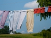 Hier wordt de was nog opgehangen