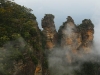Three Sisters in de mist