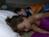 De kids bij elkaar in bed en het ging best goed!