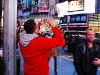 Net aangekomen op Times Square