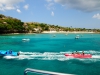 Vanaf de boot uitzicht op Lembongan